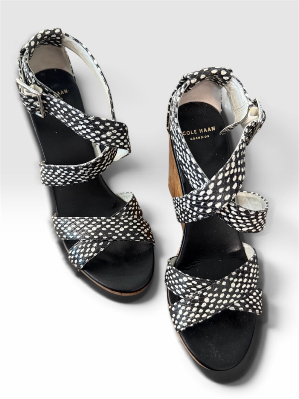 Cole Haan Women's Jillian Cork Wedge Sandals size 7 - Picture 3 of 8